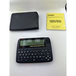 Vtg 1993 FRANKLIN SPANISH MASTER SM-1000 MAESTRO INGLES with Soft Case & Manual